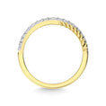 Load image into Gallery viewer, 10K Yellow Gold Diamond 1/4 Ct.Tw. Crossover Fashion Ring