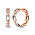 Load image into Gallery viewer, 10K Rose Gold Diamond 3/8 Ct.Tw. Hoop Earrings