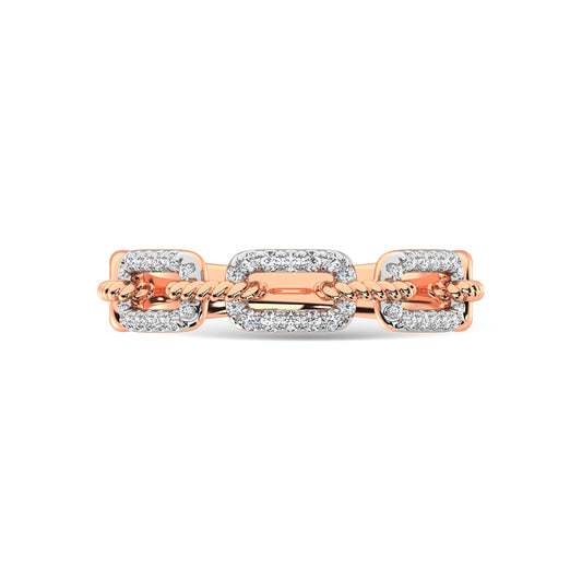 10K Rose Gold Diamond 1/5 Ct.Tw. Fashion Ring