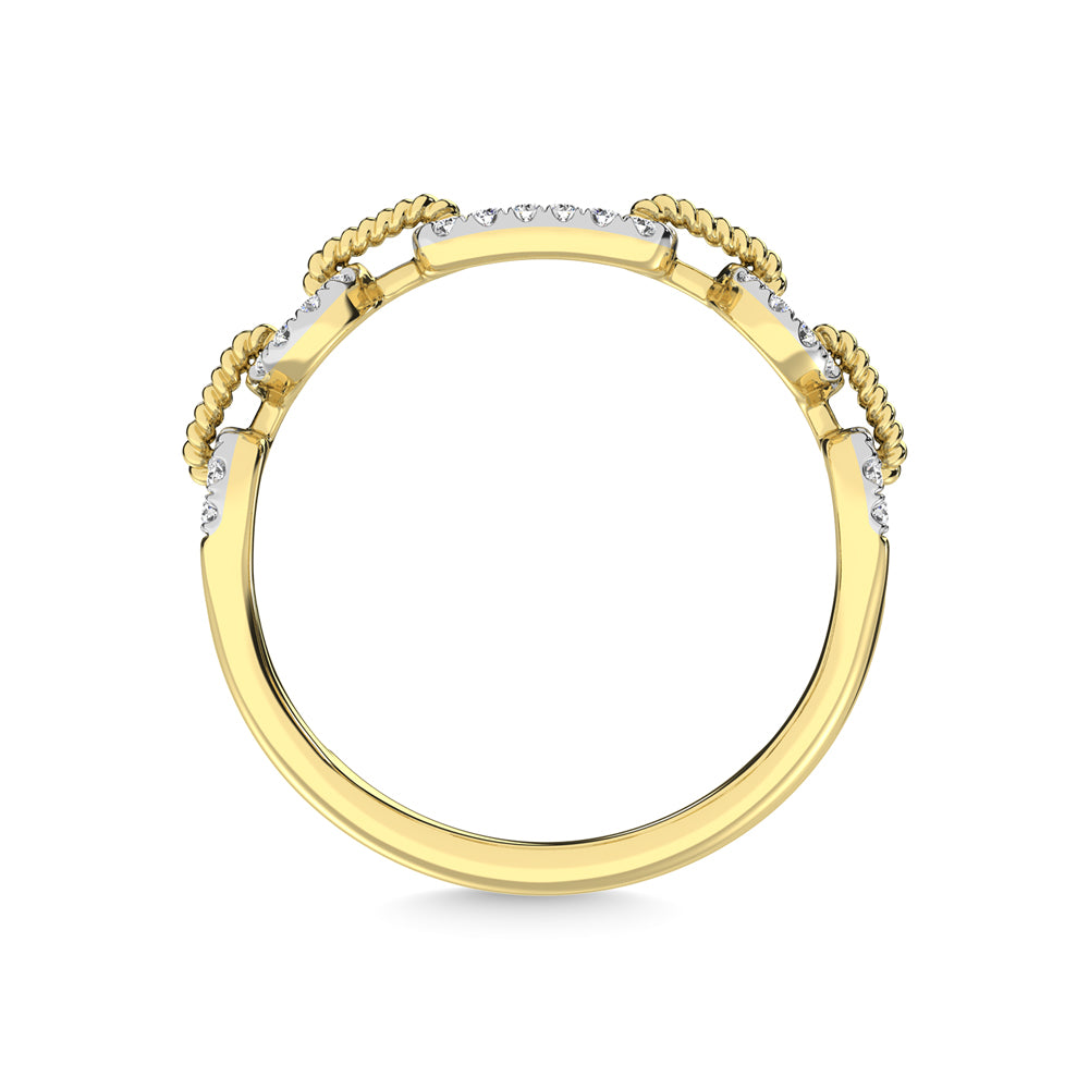 14K Yellow Gold Diamond 1/5 Ct.Tw. Fashion Ring