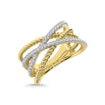 Load image into Gallery viewer, 14K Yellow Gold Diamond 1/3 Ct.Tw. Crossover Fashion Ring