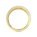 Load image into Gallery viewer, 14K Yellow Gold Diamond 1/3 Ct.Tw. Crossover Fashion Ring