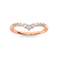 Load image into Gallery viewer, 14K Rose Gold Diamond 1/6 Ct.Tw. Chevron Band