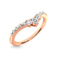 Load image into Gallery viewer, 14K Rose Gold Diamond 1/6 Ct.Tw. Chevron Band
