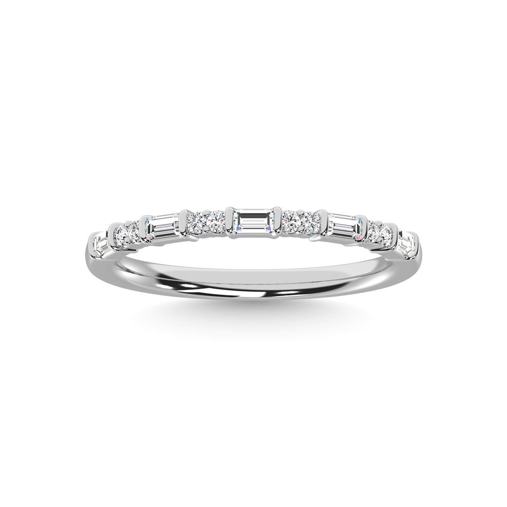 14K White Gold Diamond 1/5 Ct.Tw. Stackable Band