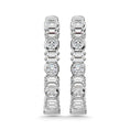 Load image into Gallery viewer, 14K White Gold Diamond 1/2 Ct.Tw. Hoop Earrings