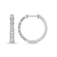 Load image into Gallery viewer, 14K White Gold Diamond 1/2 Ct.Tw. Hoop Earrings