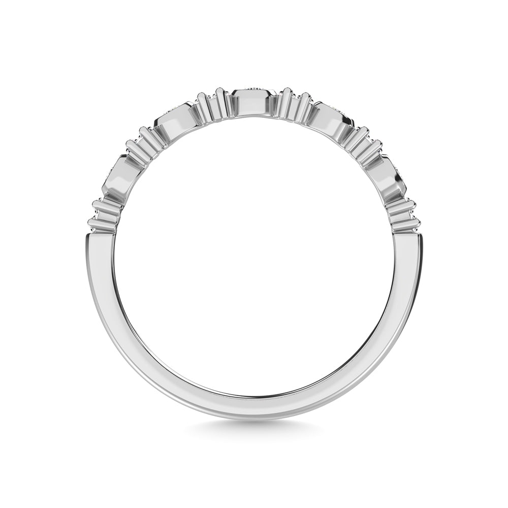 14K White Gold Diamond 1/4 Ct.Tw. Stackable Band