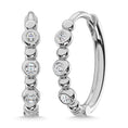 Load image into Gallery viewer, 14K White Gold Diamond 1/6 Ct.Tw. Hoop Earrings