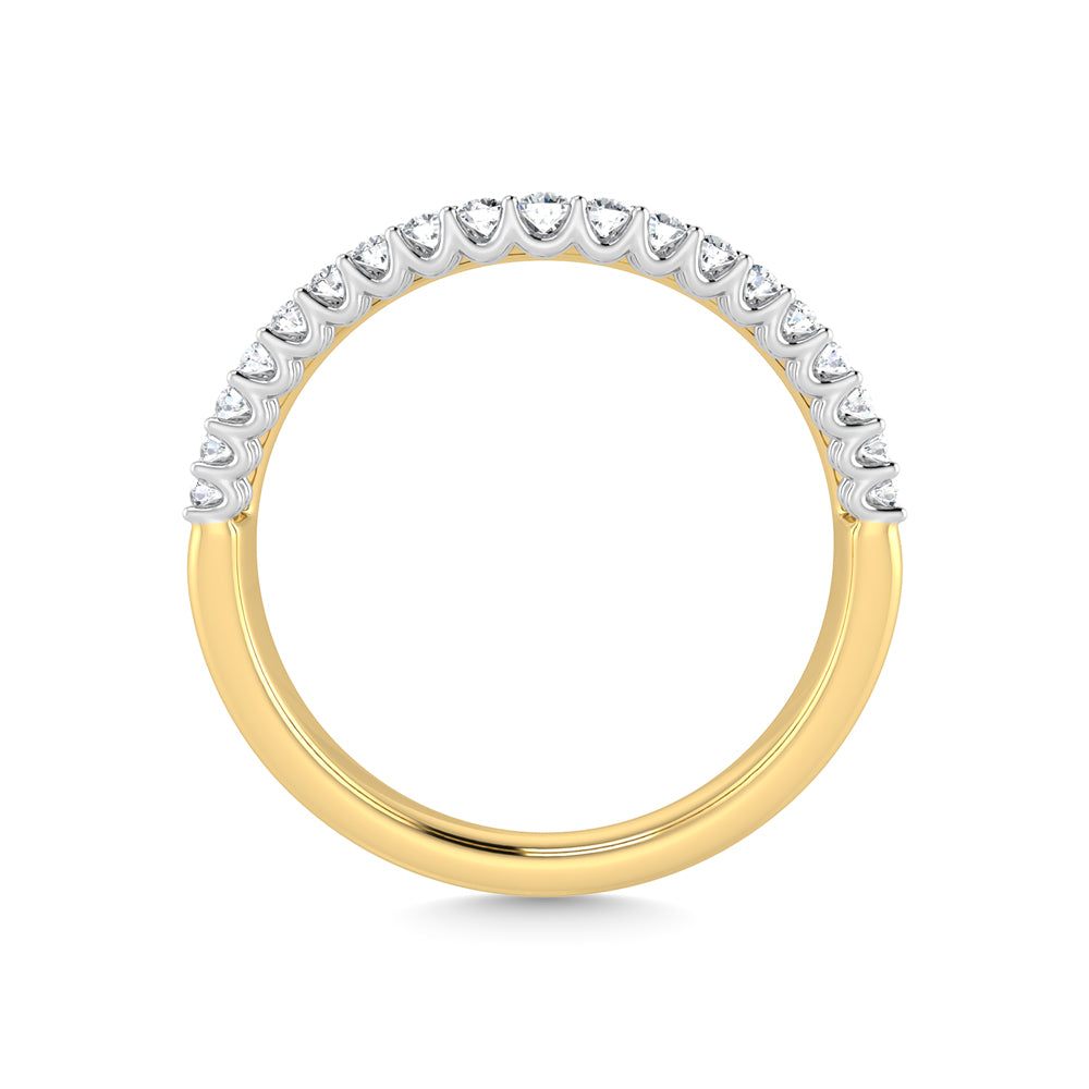 14K Yellow Gold Diamond 1/10 Ct.Tw. Curve Band