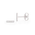 Load image into Gallery viewer, Small Diamond Bar Stud Earrings