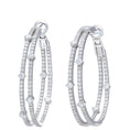 Load image into Gallery viewer, Multi Size Diamond Hoop Earrings