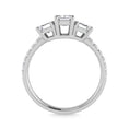 Load image into Gallery viewer, 14K White Gold Lab Grown Diamond 1 1/2 Ct.Tw. Emerald Shape Three Stone Engagement Ring