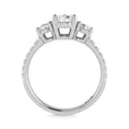 Load image into Gallery viewer, 14K White Gold Lab Grown Diamond 2 Ct.Tw. Oval Shape Three Stone Engagement Ring