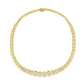 Load image into Gallery viewer, 10K Yellow Gold 4 cttw Brilliant Round-Cut Diamond Graduating Riviera Statement Necklace