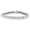Load image into Gallery viewer, 14K White Gold Princess Cut Diamond Bracelet 1.00 cttw