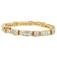 Load image into Gallery viewer, 14K Yellow Gold Multi--Cut Diamond Box Square Link Bracelet 7.33 cttw