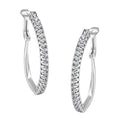 Load image into Gallery viewer, 10KT White Gold 1 cttw Diamond Hoop Earrings