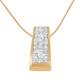 Load image into Gallery viewer, 14K Yellow Gold Princess-Cut Diamond Pillar Pendant Necklace 1 5/8 cttw,