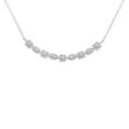 Load image into Gallery viewer, Sterling Silver Diamond Bar Mixed Shape Necklace