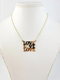 Load image into Gallery viewer, LOVE LOVE LOVE Yellow Gold Pendant with Diamonds