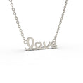 Load image into Gallery viewer, SCRIPT STERLING SILVER LOVE PENDANT NECKLACE