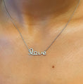 Load image into Gallery viewer, SCRIPT STERLING SILVER LOVE PENDANT NECKLACE