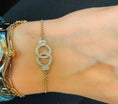 Load image into Gallery viewer, HANDCUFF BRACELET WITH DIAMONDS