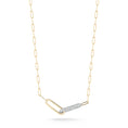 Load image into Gallery viewer, Paperclip Chain with a Diamond and Polished Link