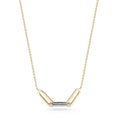 Load image into Gallery viewer, 3 Paperclip Links, One with Diamonds Necklace