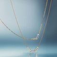 Load image into Gallery viewer, 3 Paperclip Links, One with Diamonds Necklace