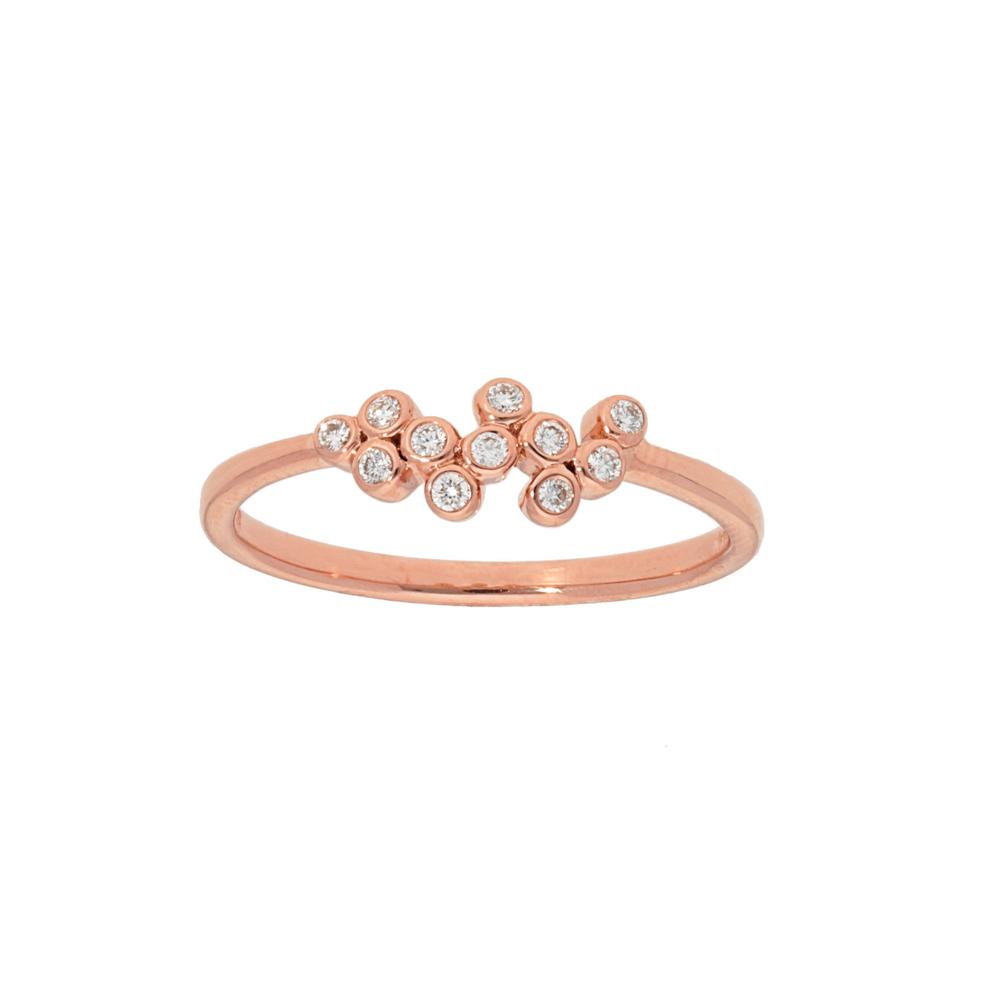 Scattered Diamond Bezel Ring