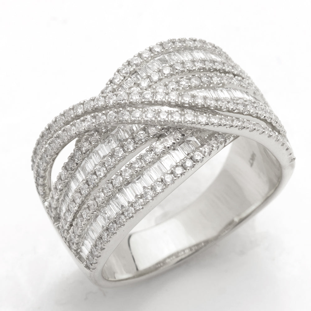 14KW 1.45CTW DESIGNER BAGUETTE DIAMOND BAND