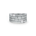 Load image into Gallery viewer, Multi Shape 4 Row Diamond Band