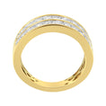 Load image into Gallery viewer, 10K Yellow Gold Two-Row Diamond Band Ring - Size 6
