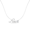 Load image into Gallery viewer, .925 Sterling Silver 1/4 Cttw Diamond Cursive "Love" 18" Pendant Necklace
