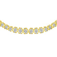 Load image into Gallery viewer, 10K Yellow Gold 4 cttw Brilliant Round-Cut Diamond Graduating Riviera Statement Necklace
