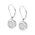 Load image into Gallery viewer, .925 Sterling Silver 3/4 cttw Lab Grown Diamond Cluster Dangle Earring

