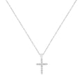 Load image into Gallery viewer, .925 Sterling Silver 1/4 cttw Lab Grown Diamond Cross Pendant Necklace
