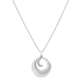Load image into Gallery viewer, .925 Sterling Silver Pave-Set Diamond Accent Fashion Circle 18" Pendant Necklace
