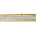 Load image into Gallery viewer, 14K Yellow Gold Princess-Cut Diamond Banded Bracelet 1.10 cttw

