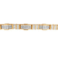 Load image into Gallery viewer, 14K Yellow Gold Baguette and Princess-Cut Diamond Bracelet 8.30 cttw
