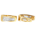 Load image into Gallery viewer, 14k Yellow Gold 1/2ct TDW Princess and Baguette Diamond Earrings
