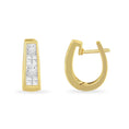 Load image into Gallery viewer, 14k Yellow Gold 1/2ct TDW Princess and Baguette Diamond Earrings
