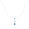 Load image into Gallery viewer, 14K White Gold 1 1/2 cttw White and Blue Diamond Pendant Necklace
