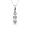 Load image into Gallery viewer, 14K White Gold 1/4 Ct.Tw. Diamond Flower Pendant
