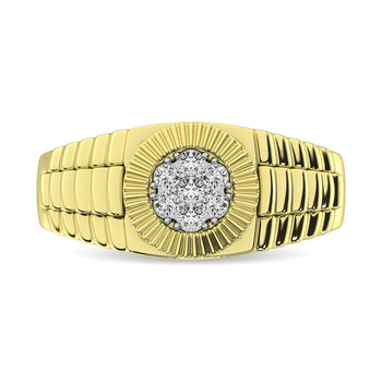 Diamond 1/2 Ct.Tw. Rolex Mens Ring in 14K Yellow Gold