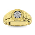 Load image into Gallery viewer, Diamond 1/2 Ct.Tw. Rolex Mens Ring in 14K Yellow Gold
