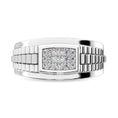 Load image into Gallery viewer, 10K White Gold with Accent of 10K Yellow Gold 1/4 Ct.Tw. Diamond Mens Fashion Ring
