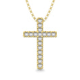 Load image into Gallery viewer, Classic Diamond Cross Pendant 1/10 Ct.Tw. 10K Yellow Gold
